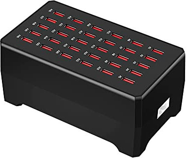 DIERI 150W USB Charging Station USB Plug Charger 30-port Desktop Charger Compatible with IOS & Android System And/Huawei///OPPO/VIVO