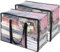 Vieshful 2 Stück 40L Aufbewahrungstasche Faltbare Unterbett Aufbewahrungsbox Kleiderschrank Organizer für Kleidung, Bettdecken Plastik Umzugskartons Schwarz