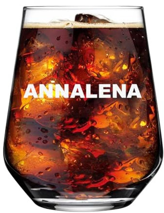 polar-effekt Juego de 4 vasos de agua de 425 ml con grabado personalizado, elegantes vasos para beber, ideales como copas de cóctel y vasos de agua, regalo de cumpleaños