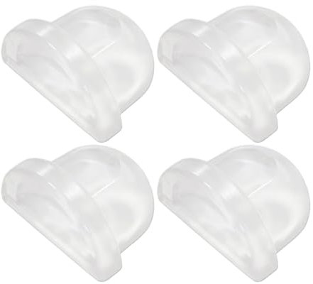 4 Piezas Topes Para Puertas Suelo Transparentes, Tope Puerta Adhesivo Silenciosos para Todo Tipo de Suelos Lisos Duros, Tope de Puerta para Suelo Autoadhesivo para Proteger Paredes y Muebles