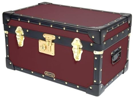 Mossman Tuck Box With Flip Lock, Home, School, Office Storage Solution (Burgundy)
