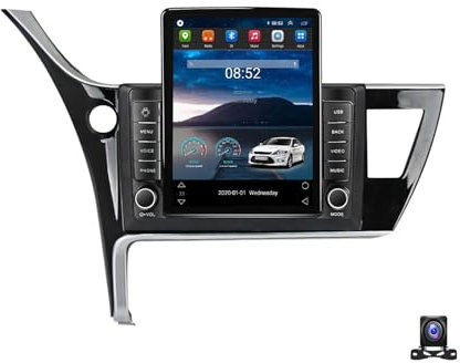 MBTSQOIO Doppel DIN Radio Mit Navi, 9.7 Zoll Touchscreen, 2 Din Autoradio MP5 Player Kompatibel mit Toyota Corolla 2017~2019 Radio FM/RDS, DSP, Car-Play/Auto, Lenkradsteuerung,TS800