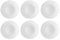 Tradineur - Pack de 6 Platos llanos para postres Modelo Titán - Fabricado en Vidrio Opal - Ideal para cenas familiares y eventos - Ø 20 x 2 cm