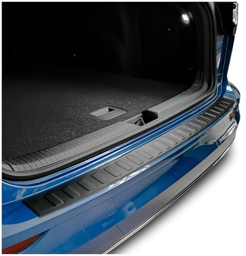 tuning-art L3099 Edelstahl Ladekantenschutz passend für für VW Golf 8 Variant/Kombi 2020- Pulverbeschichtet, Farbe:Schwarz Pulverbeschichtet