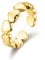 Philip Jones Gold Plated Adjustable Heart Band Ring