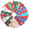 HO2NLE 20 Stück Weihnachten Baumwoll Stoff Quadrate 25 x 25cm Weihnachtsstoffe Stoff Patchwork Weihnachten zum Nähen DIY Basteln Handwerken