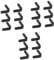 Kisangel 3sets Squat Rack Accessories Clothes Rack Fitness Barbell Holder Fitness Bar Hanger Plastic Barbell Storage Cable Machine Attachment Cable Attachments for Gym Pp Black 6pcs*3