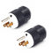 Lot de 2 prises américaines 125 V 3 pôles, 125 V 15 A, fiches électriques mâles à 3 broches, prise mâle industrielle de haute qualité, certifié UL NEMA 5-15P (15 A125 V)