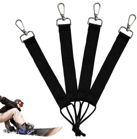 Snowboard Lanyard Nylon Snowboard Lanyard Set - Sd Snowboard Supplies Nylon Snowboard Bindung Strap - 4 Portable Ski Lanyards Strap Strap Snowboard Bindung Strap Snowboard