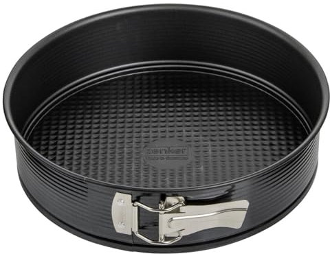 Zenker Springform mit Flachboden Perfect Black Ø 26 cm – Hochwertige Backform aus Stahlblech, Antihaftbeschichtet, Hitzebeständig bis +230 °C, Made in Germany