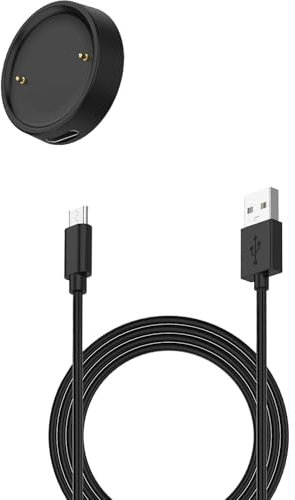 KZIOACSH Charger Cable for Amazfit Bip 6/Amazfit Active 2, 1M/3.3FT 2-in-1 Replacement Charging Dock Cable Separate Base USB Adapter Smartwatch Charge Cord Accessories