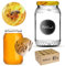 KADAX Lot de 48 bocaux à miel, 900 ml, avec couvercle à visser fi82 mm, pour le miel, les pots à confiture, verres à vis, motif d'abeille