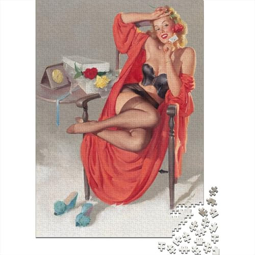 Gil Elvgren Kunst 1000 Stück Puzzle Für Erwachsene Puzzlespiel 1000 Teile Große Museums Puzzles Lernspiel Spielzeug Geschenk Für Die Wanddekoration