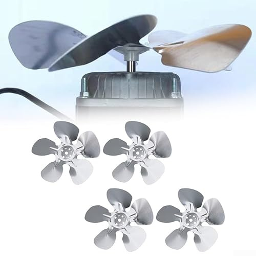Condenser Cooling Motor Fan Blades, 170mm Aluminum 5-Blade Set, 6.9mm Middle Hole Diameter for Air Conditioning Systems