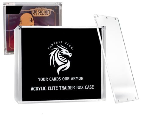 Acrylbox für die Elite Trainer Box – 8 mm + 5 mm extra Dickes Acrylglas mit starken Magneten und 99+% UV-Schutz | Ideal zum Ausstellen und Aufbewahren von versiegelten Sammlungen