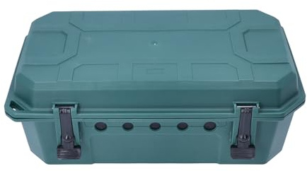 as - Schwabe Sicherheitsbox grün, 390 x 228 x 138 mm, IP54 | Große Kabel- & Steckdosenbox für 4-fach Steckdosenleisten, mit Wandmontage, 5 Kabelausgängen, Kabelmanagement