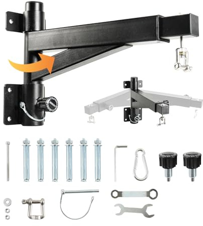 Hanured Heavy Bag Wandhalterung,Bidirektionalität Einstellbare Boxsack Ständer, Punching Bag Mount Stand für zu Hause oder Gym, für Punch Bag, Muay Thai Bag, Etc.