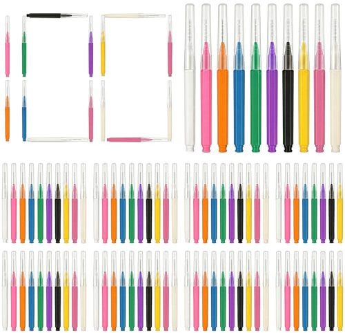 100 Stück Interdentalbürsten, Zahnzwischenraumbürsten, Dentalbürsten in 6 Größen für Zahnreinigung Zwischenräume Mundreinigung Zahnspangen, 10 Farben, S