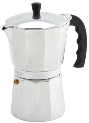 Imusa USA B120-42V Aluminum Espresso Stovetop Coffeemaker 3-Cup, Silver