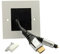 kenable BLACK BRUSH Faceplate for Cable Exit/Wall Outlet UK Single Gang White [White Single]