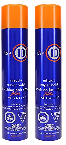 It's a 10 Miracle Super Hold Finishing Spray Plus Keratin, 10 oz (Pack of 2)
