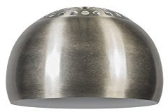 QAZQA Modern,Retro Stahl Runder Lampenschirm aus Stahl I Silber I nickel matt für Bogenlampe XXL, Kugelförmig Geeignet für Hängelampe