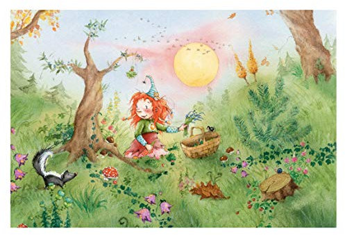 Bilderwelten Wald Fototapete Kinderzimmer inkl. Kleister 336x225cm - Vliestapete Made in Germany - Tapete Wald Jungs Mädchen - Waldtiere Waldtapete Natur - Wandtapete Wald Babyzimmer T_1589