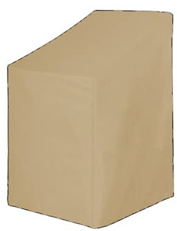 Holi Europe Premium Gartenstuhl Stuhl Stapelstuhl Terassenstuhl Gartenmöbel Hülle Abdeckung Schutzhülle Haube Abdeckplane Garnitur 575g / lfm (B65 cm x T65 cm x HV70 cm / HH110 cm, Beige)