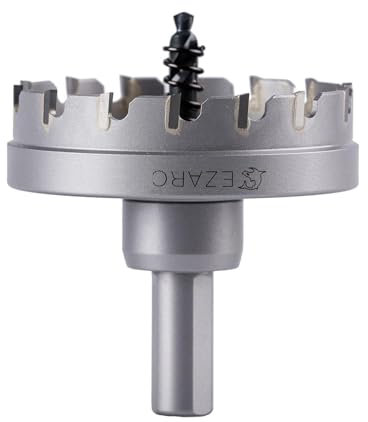EZARC Lochsäge Hartmetall-Bohrer, leistungsfähiger Lochöffner ideal für Löchern in Edelstahl und Metall, 65mm