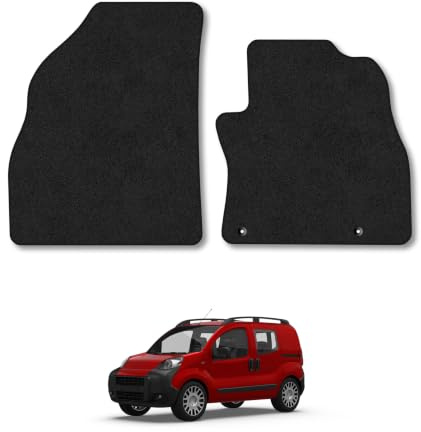 Fiat Fiorino (2008-2017) Carpet Car Mats | Black Edge Trim Tailored Fit Floor Mats Full Coverage Protection Accessories Easy Clean Anti Slip Made in the UK