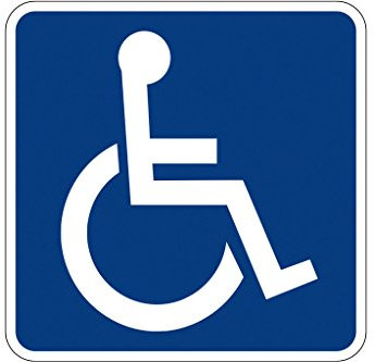 Cofan Placa minusválidos | Homologación V-15 | Medidas de 210 X 210 mm | Material Aluminio