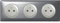 Legrand NC4761 | Triple Prise 2 P+T Céliane Aluminium, SurfaceTriple Prise 2 P+T Céliane Aluminium, Surface