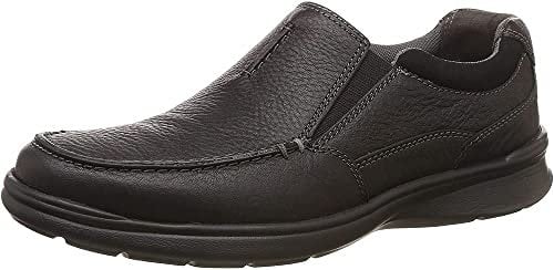Clarks Hombre Cotrell Free Mocasines, Negro (Black Oily Leather), 44 EU