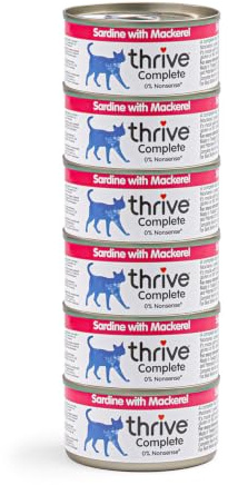 Thrive Complete Sardine with Mackerel Wet Cat Food – Adult & Senior – 12 x 75g Cans