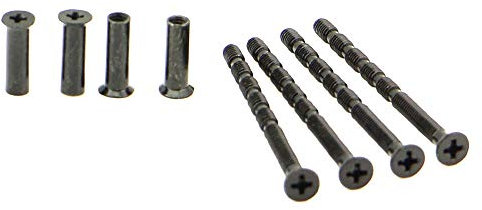M4 Vis en acier Noir Lot de 4 boulons de connexion universels avec manchons de fixation M4 Noir