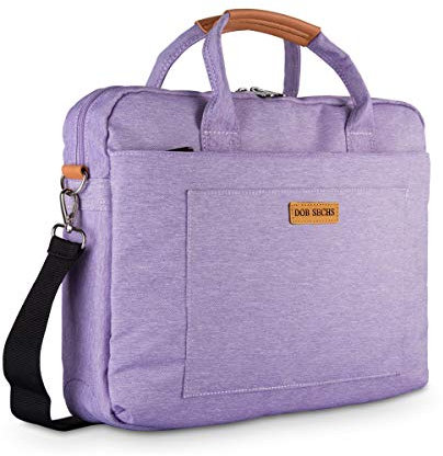 DOB SECHS 15-15.6 Zoll Laptoptasche Aktentaschen Handtasche Tragetasche Schulter Tasche Notebooktasche Laptop Sleeve Laptop hülle für bis zu 15.6 Zoll Laptop Dell Alienware/MacBook/Lenovo/HP, violett