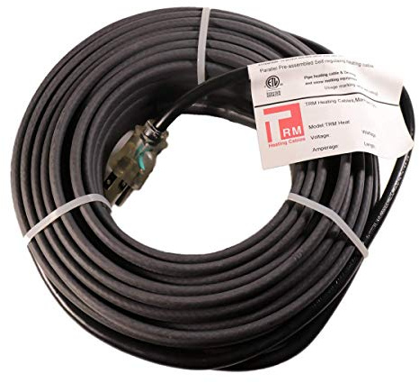 TRM Self-Regulating De-Icing Roof Heating Cable 120V 100' + 6' Cold Lead