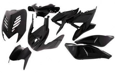 Verkleidungssatz Verkleidung Satz für Yamaha Aerox/MBK Nitro schwarz metallic 8-teilig
