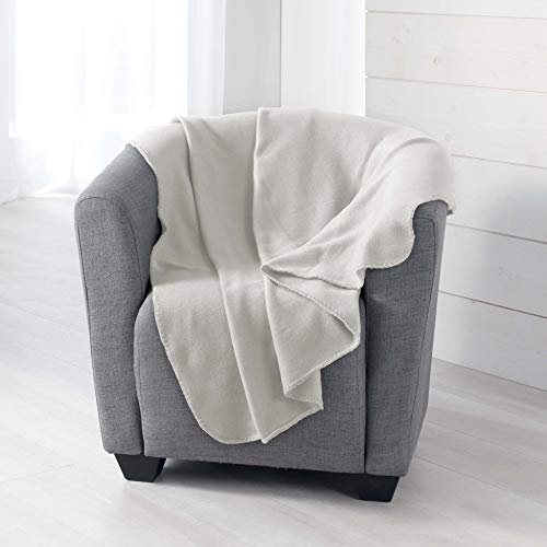 Douceur d'Intérieur Milou Plaid, Polyester, Natur, 125 x 150 cm
