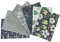 Jukway 7 Stück Stoff Baumwolle Grau 50x50 cm Stoffpaket, Baumwollstoff Meterware Patchwork Stoffe zum Nähen Quilten DIY Dekoration Basteln Handwerken, Reine Baumwolle Mustern Stoffpaket (Grau)