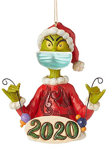 ECOSWAY 2020 Grinch Weihnachten Ornamente Hängend mit Datum und Schild für Weihnachten Deko Geschenk