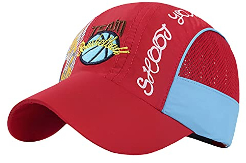 FakeFace Kinder Basecap Schirmmütze Schnelltrocknend Mesh Kappe Baseball Cap Sonnenhut Junge Mädchen Basketball Sportkappe Einstellbar Baseballmütze Bestickte Sommerhut