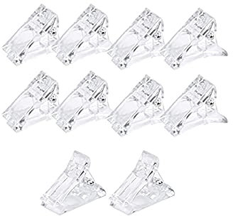 J Shop 10pcs Clip per unghie in acrilico Gel trasparente costruzione rapida punte per unghie Clip estensione per unghie morsetti UV Manicure Art Builder set di strumenti