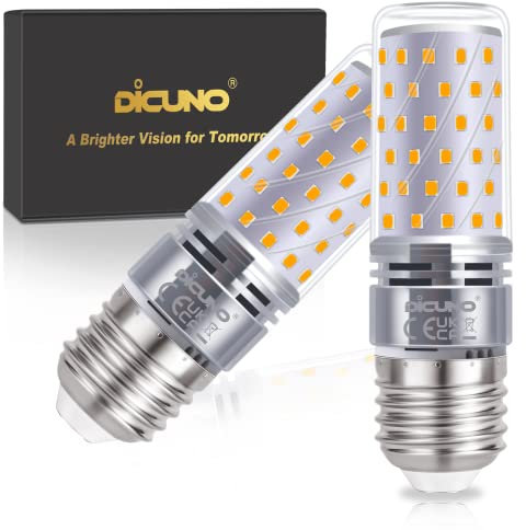 DiCUNO E27 LED Bulb 10W, E27 ES Edison Screw Light Bulbs, Warm White 2700K, 130W Incandescent Equivalent, 1200LM Non-Dimmable Corn Light for Home Lighting, 230V, Pack of 2