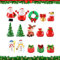 CODIRATO 15 Stück Mini Weihnachten Figuren Weihnachten Miniatur Ornamente Harz Weihnachtsfiguren Mini Weihnachtsmann Weihnachten Kunstharz Dekofiguren Miniatur Schneemann Figuren für Weihnachten Deko