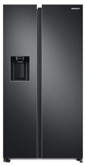 Samsung Series 8 American Style Fridge Freezer, Features SpaceMax and Twin Cooling Plus Technology, Ice Dispenser, Black, Model: RS68A884CB1