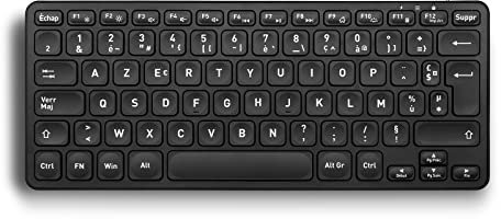 perixx PERIBOARD-732 Mini Teclado retroiluminado inalámbrico - Teclas Tijera Tipo X - Retroiluminado Blanco - AZERTY Español