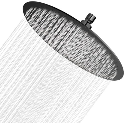 Ohotecy Regendusche Duschkopf 12 Zoll (30cm) Edelstahl-Duschkopf Regenduschkopf aus Edelstahl mit Anti-Kalk-Düsen 30cm Großer Rund Regenbrause Anzahl Düsen: 144