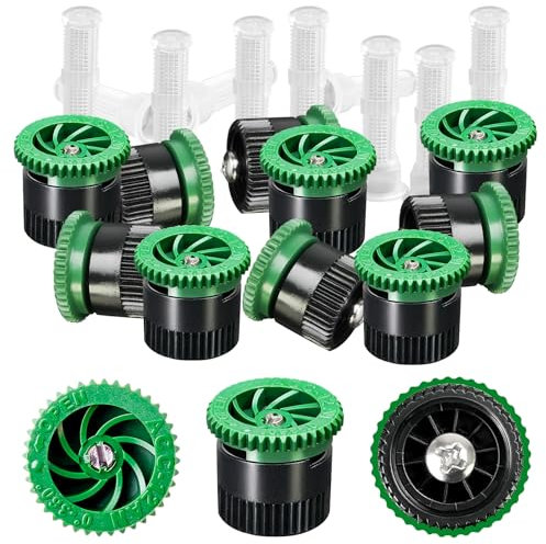 16 Pieces Variable Arc Nozzle, Replacement Pop-up Sprinkler Heads Compatible with Hunter - High Efficiency Orbit Pop Up Sprinklers for Garden Lawn Irrigation (12AN, 16Pieces)