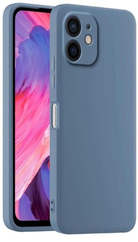 HULLIN Bunte Silikon Handyhülle, Passend für iPhone 12 mini (5.4) - Lavendelgrau